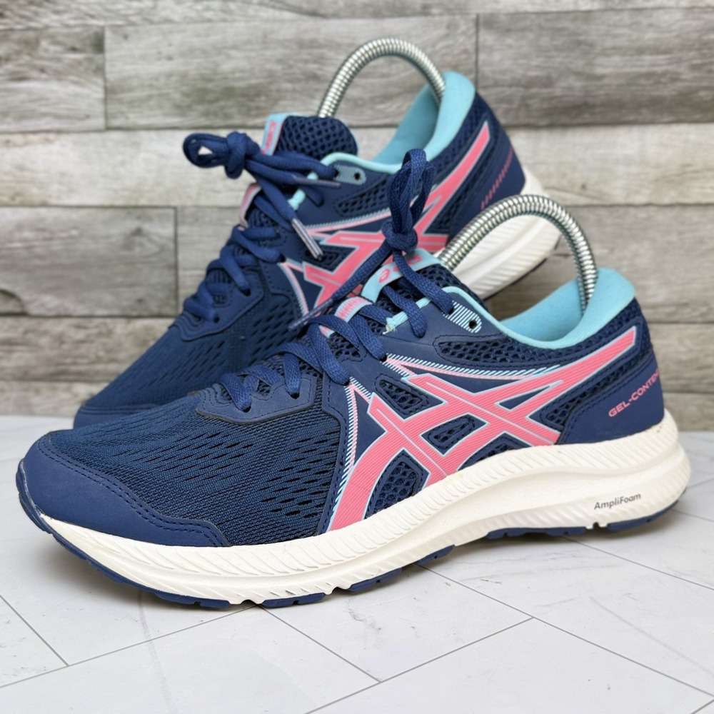 ASICS Gel-Contend 7 Running Shoe - Women's Size 8 - Midnight Blue/Hot Pink